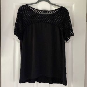 Black top with polka dot top